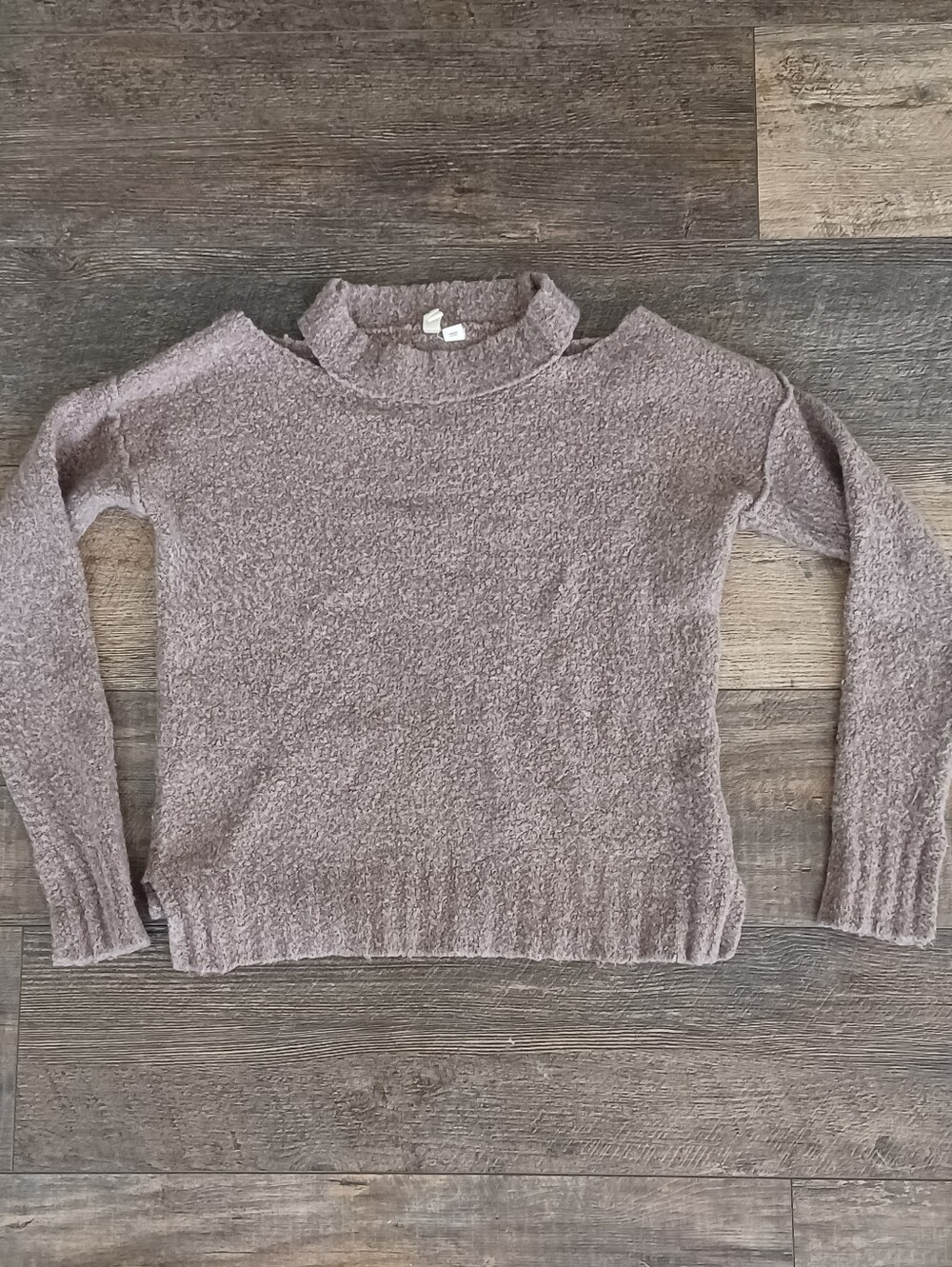 Moth by Anthropologie cold-shoulder knit sweater